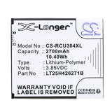 Battery for AT&T Calypso LT25H426271B 3.85V Li-Polymer 2700mAh / 10.40Wh