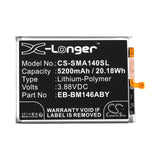 Battery for Samsung Galaxy M14 EB-BM146ABY, GH82-31349A 3.88V Li-Polymer 5200mAh
