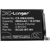 Battery for Samsung SM-A226B-DS SCUD-WT-W1, WT-S-W1 3.85V Li-Polymer 4900mAh / 
