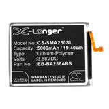 Battery for Samsung SM-A256U1-DS EB-BA256ABS 3.88V Li-Polymer 5000mAh / 19.4Wh