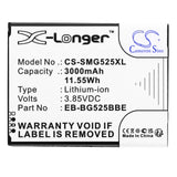 Battery for Samsung SM-G525N EB-BG525BBE, GH43-05060A 3.85V Li-ion 3000mAh / 11