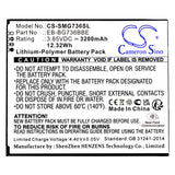 Battery for Samsung SM-G736U1 EB-BG736BBE 3.85V Li-Polymer 3200mAh / 12.32Wh