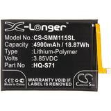 Battery for Samsung SM-M115F-DSN GH81-18734A, HQ-S71 3.85V Li-Polymer 4900mAh /
