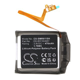 Battery for Samsung SM-R190 EB-BR190ABY, GH43-05062A 3.8V Li-Polymer 470mAh / 1.