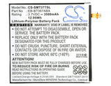 Battery for Samsung SM-T377 EB-BT367ABA, GH43-04539A 3.7V Li-Polymer 3500mAh / 