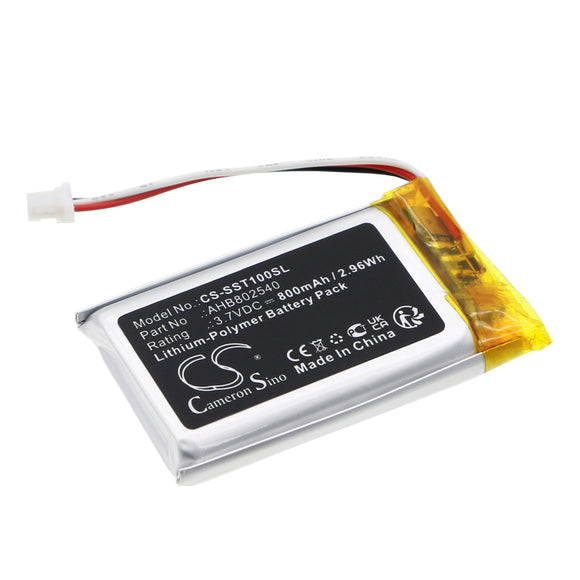 Battery for Sena SP105 AHB802540 3.7V Li-Polymer 800mAh / 2.96Wh