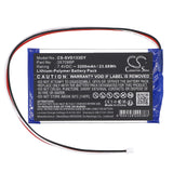 Battery for Sylvania SDVD1332-B 357098P 7.4V Li-Polymer 3200mAh / 23.68Wh