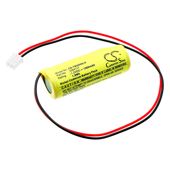 Battery for T-B NIC1056 850.069, CUSTOM-85, OSA117 1.2V Ni-CD 1500mAh / 1.8Wh