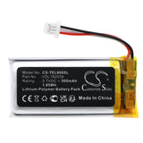 Battery for Turtle Beach Stealth 600 2Gen VDL782039 3.7V Li-Polymer 500mAh / 1.
