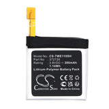 Battery for Ticwatch WE11098 372726 3.8V Li-Polymer 300mAh / 1.14Wh