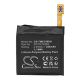 Battery for Ticwatch 2E SP372728SE 3.8V Li-Polymer 300mAh / 1.14Wh
