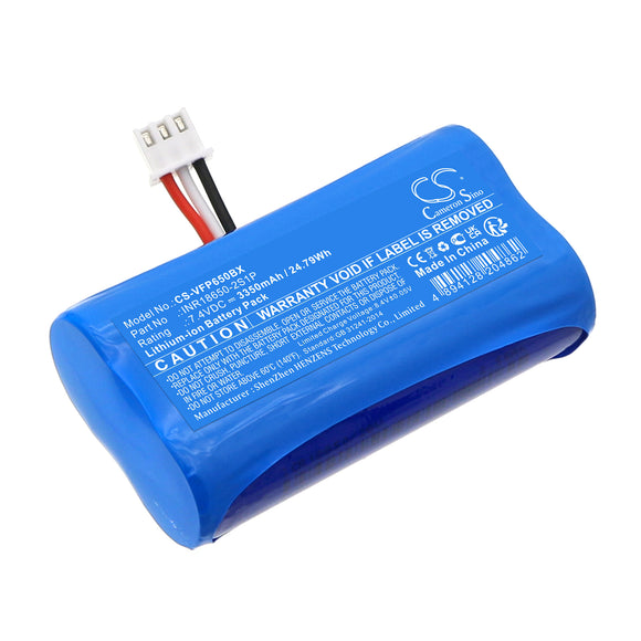 Battery for VeriFone T650p INR18650-2S1P 7.4V Li-ion 3350mAh / 24.79Wh