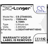 Battery for ZTE BA603 Li3824T44P4H716043 3.85V Li-ion 1500mAh / 5.78Wh