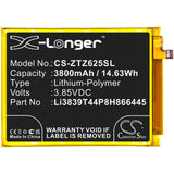 Battery for ZTE Blade 11 Prime 2020 Li3839T44P8H866445 3.85V Li-Polymer 3800mAh