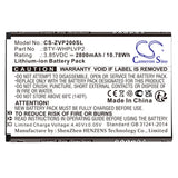 Battery for Verizon LVP2 BTY-WHPLVP2 3.85V Li-ion 2800mAh / 10.78Wh
