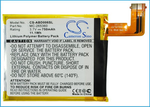 Battery for Amazon Kindle 5 515-1058-01, M11090355152, MC-265360, S2011-001-S 3.