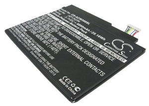 Battery for Acer Iconia Tab W3-810 AP13G3N 3.7V Li-Polymer 6800mAh / 25.16Wh