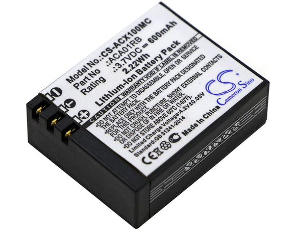 Battery for ACTIVEON CX Gold ACA01RB 3.7V Li-Polymer 600mAh / 2.22Wh