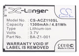 Battery for Acer Liquid Z2 Duo BA-Z1-001, BA-Z1-003 3.7V Li-ion 1300mAh / 4.81Wh