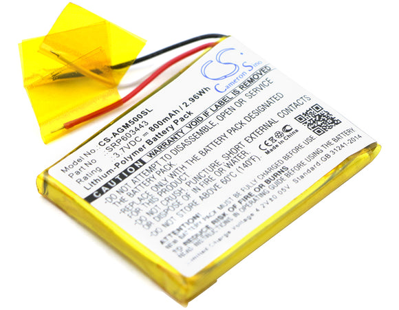 Battery for Astro A50 SRP603443 3.7V Li-Polymer 800mAh / 2.96Wh