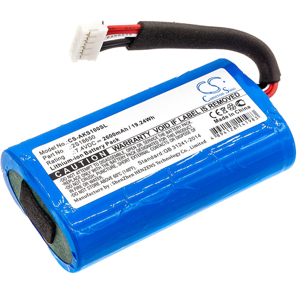 Battery for Anker SoundCore Boost 2S18650 7.4V Li-ion 2600mAh / 19.24Wh