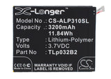Battery for Alcatel One Touch Pixi 3 8.0 3G TLp032B2, TLp032BD, TLp032C2 3.7V Li