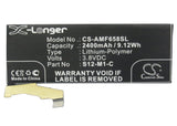 Battery for Amazon Fire Phone 26S1003-A, 58-000057, 58-000068, S12-M1-C 3.8V Li-