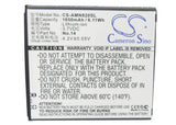 Battery for AMOI N850 No.14 3.7V Li-ion 1650mAh / 6.11Wh