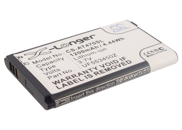 Battery for Airis T470E uf553450Z 3.7V Li-ion 1200mAh / 4.44Wh