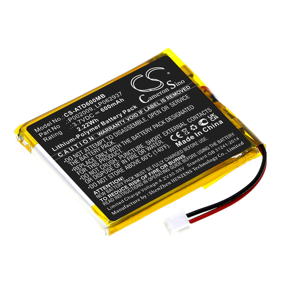Battery for Alecto DBX-60 LP062937, P002009 3.7V Li-Polymer 600mAh / 2.22Wh