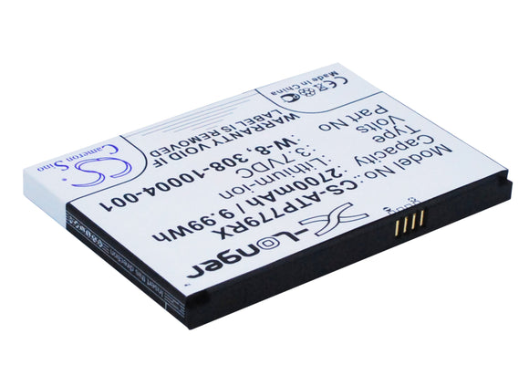 Battery for AT&T AirCard 779S 4G 308-10004-01, W-8 3.7V Li-ion 2400mAh / 8.88Wh