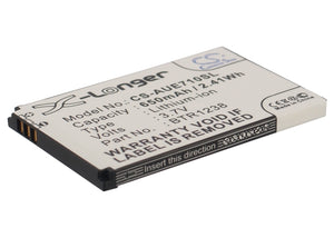 Battery for Audiovox E1000 Slider BTR1238 3.7V Li-ion 650mAh / 2.41Wh