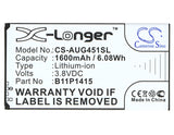 Battery for Asus Z00SD B11P1415 3.8V Li-ion 1600mAh / 6.08Wh