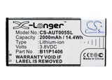 Battery for Asus PadFone X Mini 4.5 4G 0B200-01110000, B11P1406 3.8V Li-ion 2000