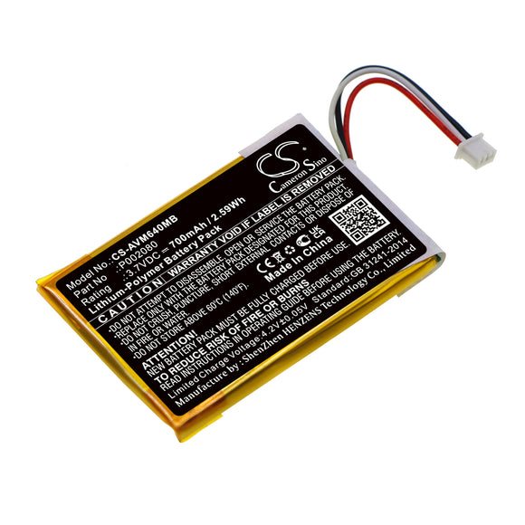 Battery for Alecto DVM-64  P002080 3.7V Li-Polymer 700mAh / 2.59Wh