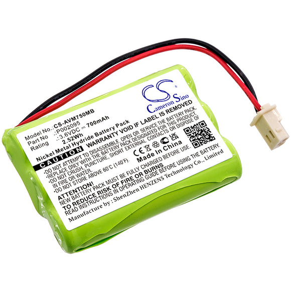 Battery for Alecto DVM-75  P002095 3.6V Ni-MH 700mAh / 2.52Wh
