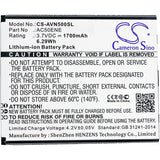 Battery for Archos 50e Neon AC50ENE 3.7V Li-ion 1700mAh / 6.29Wh
