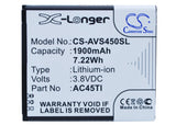 Battery for Archos Ohne Simlock AC45TI 3.8V Li-ion 1900mAh / 7.22Wh