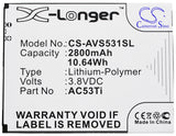 Battery for Archos 53 Titanium AC53Ti 3.8V Li-Polymer 2800mAh / 10.64Wh