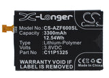 Battery for Asus Z6 C11P1325 3.8V Li-Polymer 3300mAh / 12.54Wh