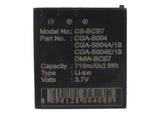 Battery for Panasonic Lumix DMC-FX2 CGA-S004, CGA-S004A, CGA-S004A/1B, CGA-S004E