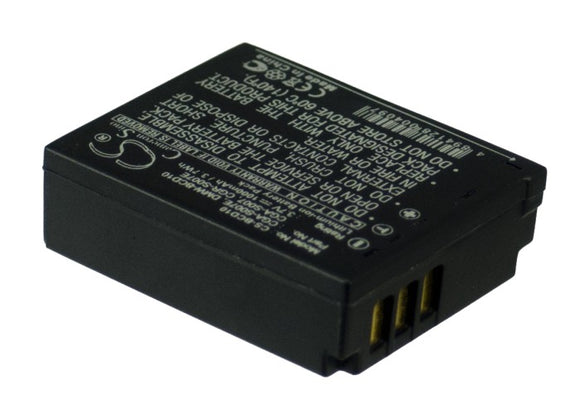 Battery for Panasonic Lumix DMC-TZ3K CGA-S007, CGA-S007A/1B, CGA-S007A/B, CGA-S0