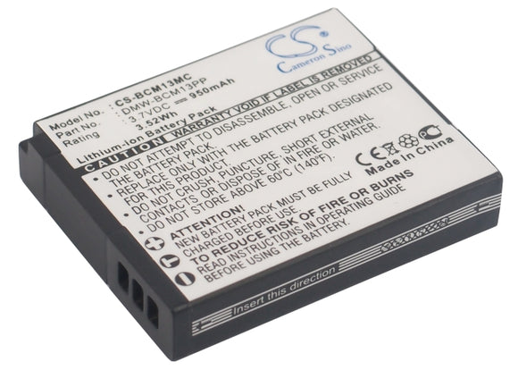 Battery for Panasonic Lumix DMC-TZ40 DMW-BCM13, DMW-BCM13E, DMW-BCM13PP 3.7V Li-
