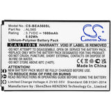 Battery for Bea-fon AL560  AL560 3.7V Li-Polymer 1600mAh / 5.92Wh