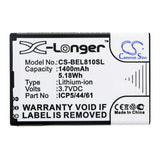 Battery for Bea-fon SL820 ICP5/44/61 3.7V Li-ion 1400mAh / 5.18Wh