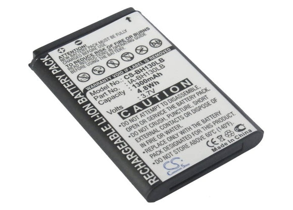 Battery for Samsung HMX-W200TP BPBH130LB, IA-BH130LB, IA-LH130LB 3.7V Li-ion 130