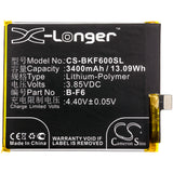 Battery for VIVO NEX B-F6 3.85V Li-Polymer 3400mAh / 13.09Wh