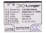 Battery for BBK i389 BK-B-20 3.7V Li-ion 850mAh / 3.15Wh