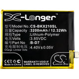 Battery for VIVO X21 B-D7 3.85V Li-Polymer 3200mAh / 12.32Wh