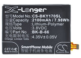 Battery for BBK VIVO Y17W BK-B-66 3.8V Li-Polymer 2100mAh / 7.98Wh